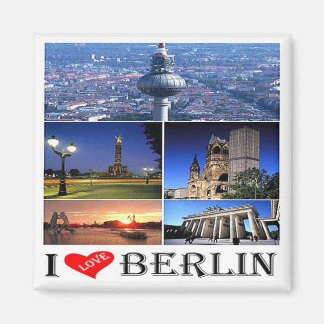zDE020 BERLIN I LOVE Germany, Fridge Magnet (Front)