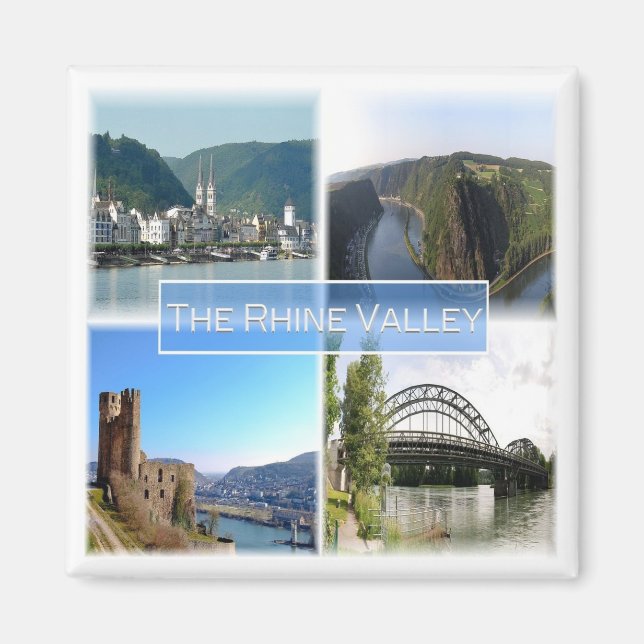 zDE032 THE RHINE VALLEY Germany - Fridge Magnet (Front)