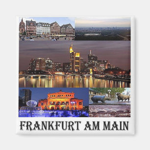 zDE045 FRANKFURT mosaic Germany, Fridge Magnet