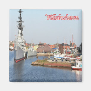 zDE046 WILHELMSHAVEN PORT Frisian islands, Fridge Magnet