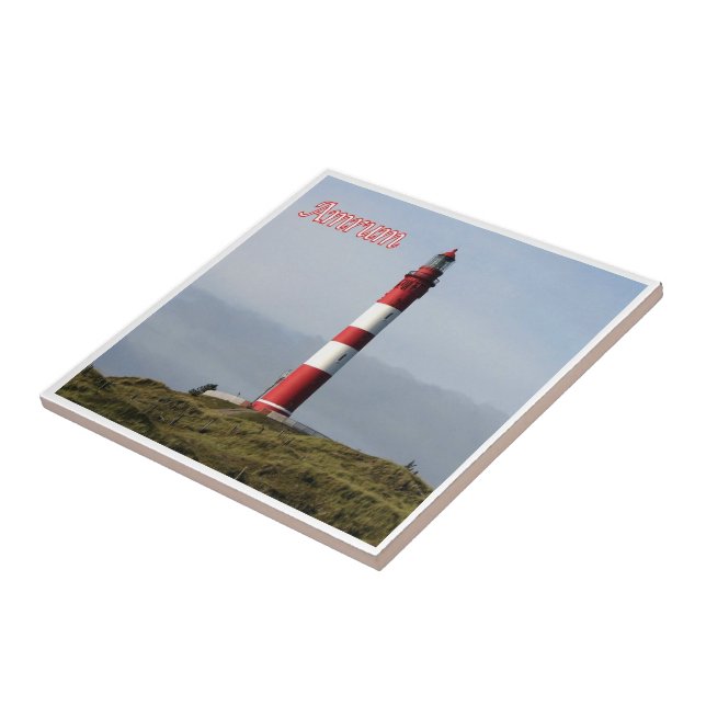 zDE048 AMRUM LIGHTHOUSE, Frisian islands Tile (Side)