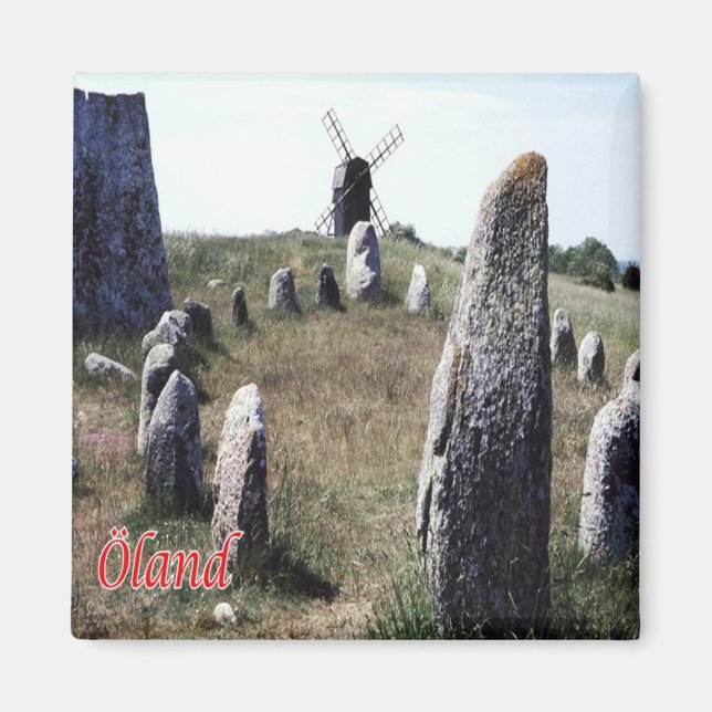 zDE082 ÖLAND MILL Frisian islands Germany, Fridge Magnet (Front)