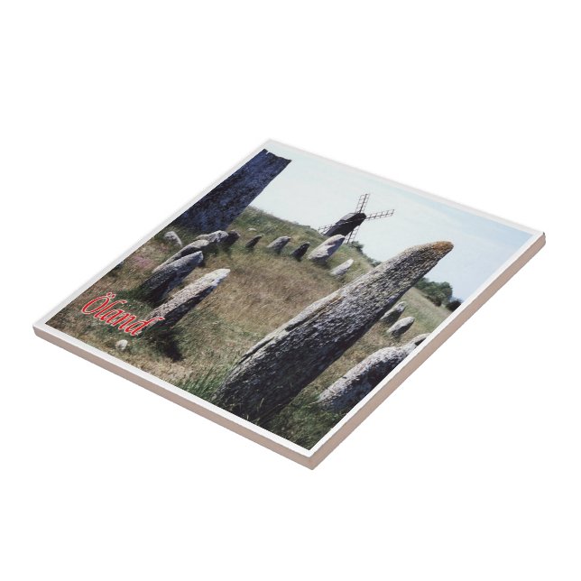 zDE082 ÖLAND MILL Frisian islands Germany, Tile (Side)
