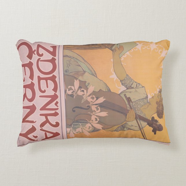 Zdenka Cerny poster by Alphonse Mucha  Decorative Cushion (Front)