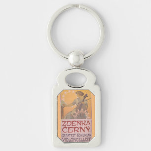 Zdenka Cerny poster by Alphonse Mucha  Key Ring
