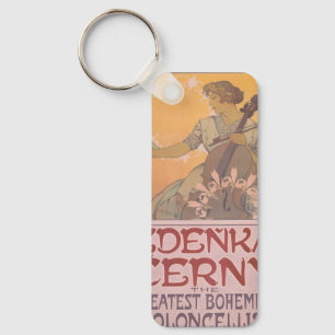 Zdenka Cerny poster by Alphonse Mucha Key Ring
