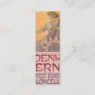 Zdenka Cerny poster by Alphonse Mucha  Mini Business Card