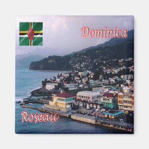zDM004 ROSEAU,Panorama, Dominica, America, Fridge Magnet