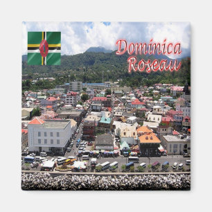 zDM005 ROSEAU, Cuise Pics, Dominica, Fridge Magnet