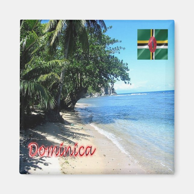 zDM010 DOMINICA, Calibishie, Panorama, Fridge Magnet (Front)