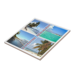 zDO004 DOMINICAN REPUBLIC, Mosaic, America, Tile