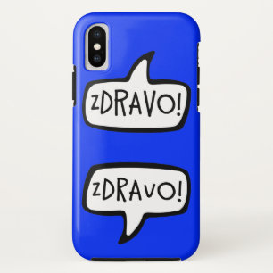 ZDRAVO! Bosnian Serbian Greeting Speech Bubble Case-Mate iPhone Case