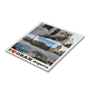zDZ007 ORAN I Love, Mosaic Algeria, Africa, Fridge Tile