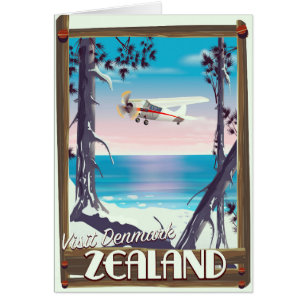 Zealand Denmark travel poster