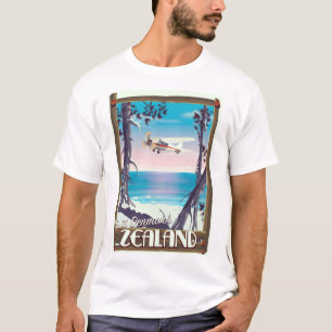 Zealand Denmark travel poster T-Shirt