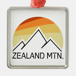 Zealand Mountain New Hampshire Retro Metal Tree Decoration