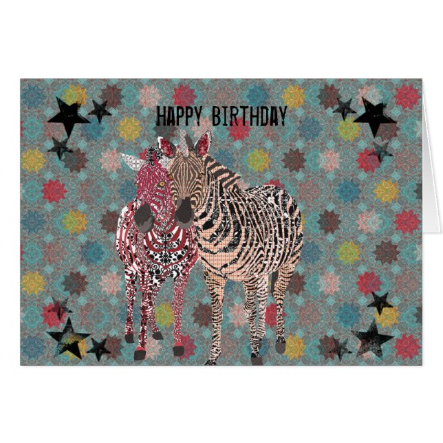 Zeb & Zenya Birthday Card (Front Horizontal)