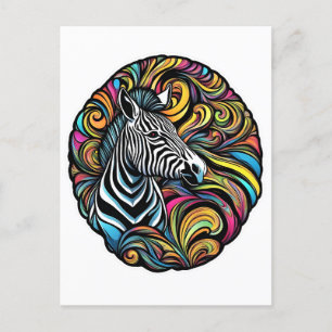 Zebra 1 postcard