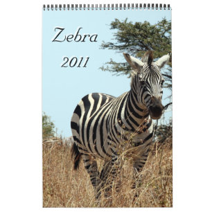 zebra 2011 single page calendar