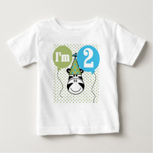Zebra 2nd Birthday Baby T-Shirt