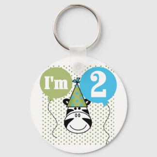 Zebra 2nd Birthday T-shirts and Gifts Key Ring