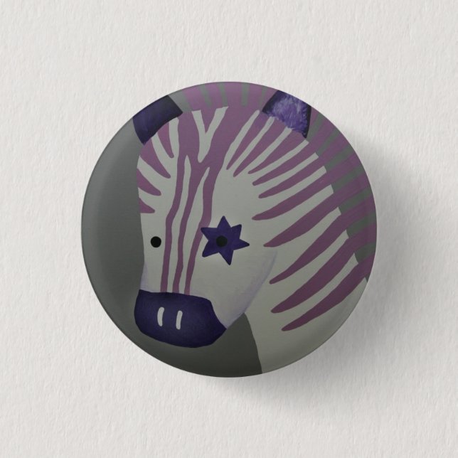 Zebra 3 Cm Round Badge (Front)