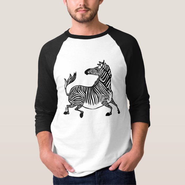 Zebra 4 Raglan Tshirt (Front)