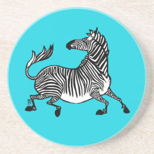 Zebra 4 Sandstone Coaster