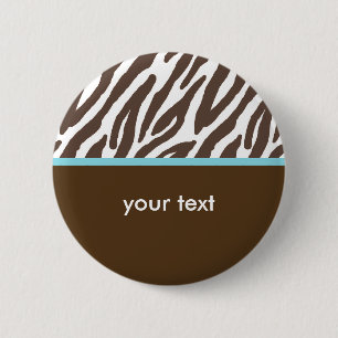Zebra 6 Cm Round Badge