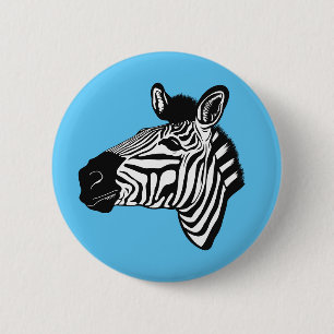 Zebra 6 Cm Round Badge
