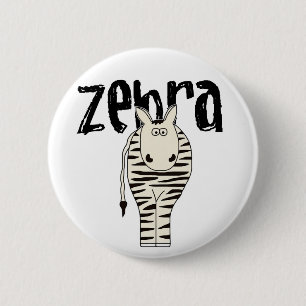 ZEBRA 6 CM ROUND BADGE