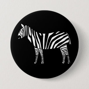 Zebra 7.5 Cm Round Badge