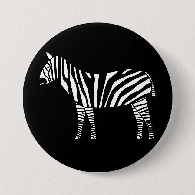 Zebra 7.5 Cm Round Badge (Front)