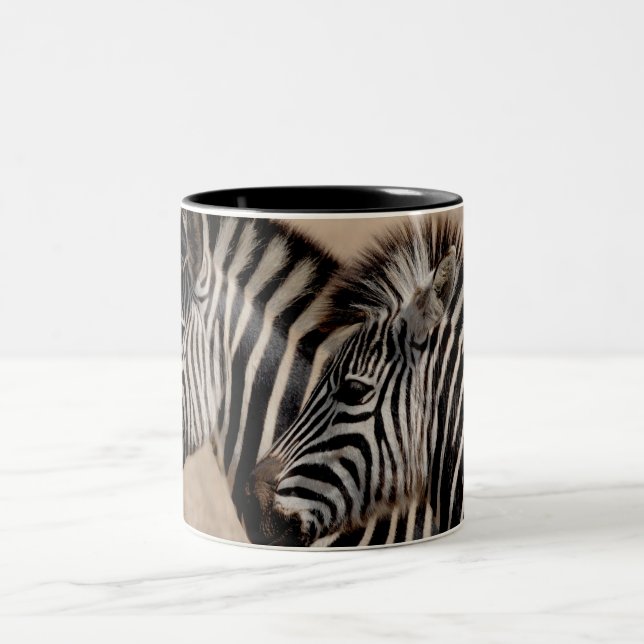 ZEBRA 927 WILD ANIMALS AFRICAN SAFARI NATURE WALLP Two-Tone COFFEE MUG (Center)
