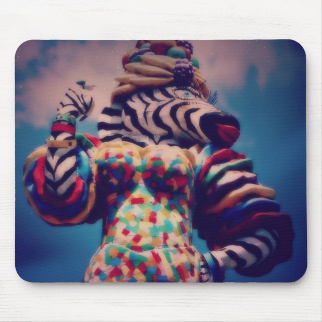 Zebra a Party Animal Mouse Pad (Front)
