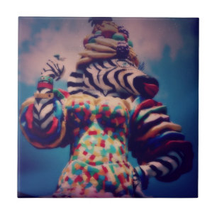 Zebra a Party Animal Tile