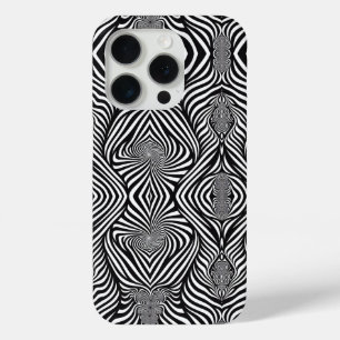 Zebra Abstract B&W iPhone 15 Pro Case