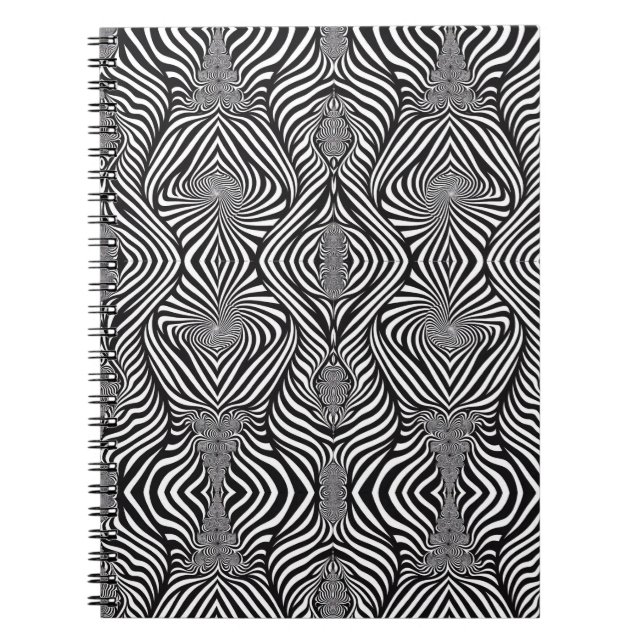 Zebra Abstract B&W Notebook (Front)