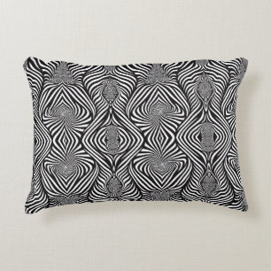 Zebra Abstract B&W Sherpa Blanket Decorative Cushion
