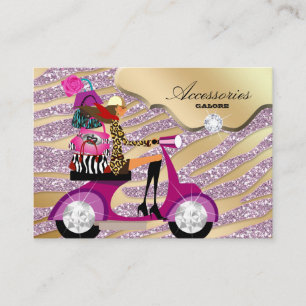 Zebra Accessories Purse Jewellery Gold Pink Business Card