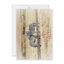 Zebra Affection, Flat Holiday Card