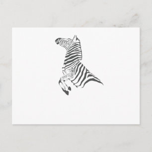 Zebra Africa Strip Animal Park black and white Postcard