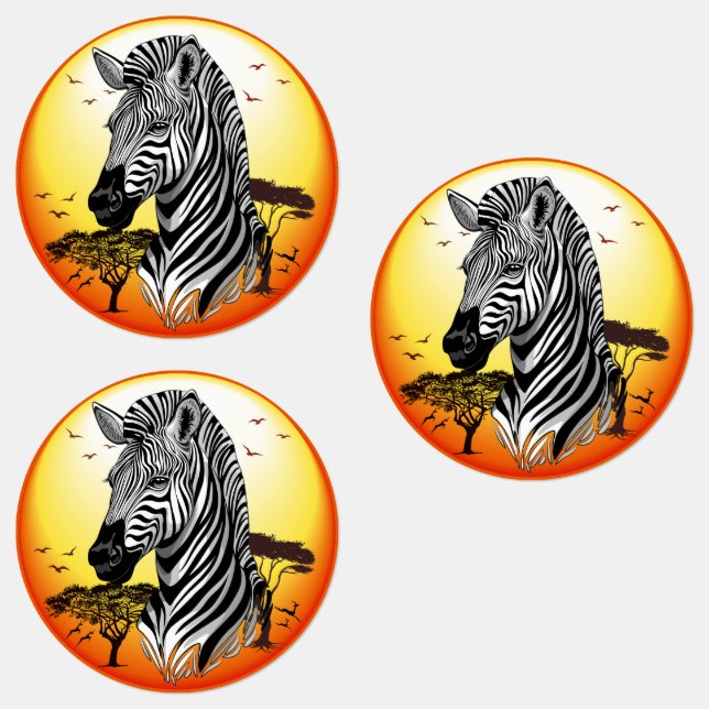 Zebra African Savanna Wild Animal (Group)