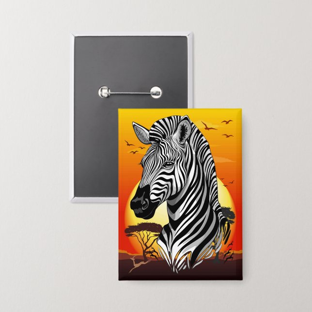 Zebra African Savanna Wild Animal (Front/Back)