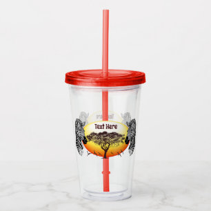 Zebra African Savanna Wild Animal Acrylic Tumbler
