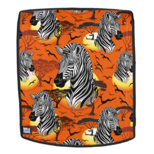 Zebra African Savanna Wild Animal Backpack
