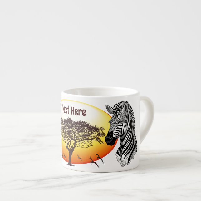 Zebra African Savanna Wild Animal Espresso Cup (Front Right)