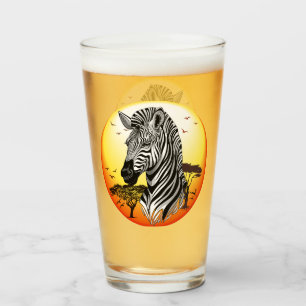 Zebra African Savanna Wild Animal Glass