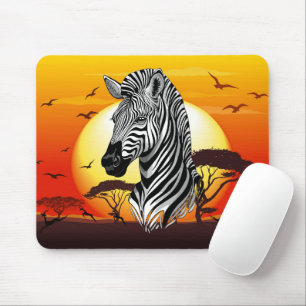 Zebra African Savanna Wild Animal Mouse Pad