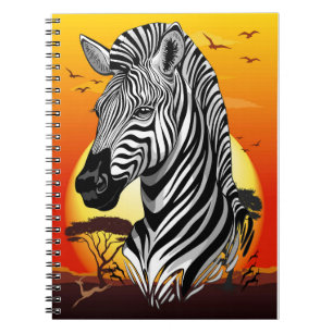 Zebra African Savanna Wild Animal Notebook